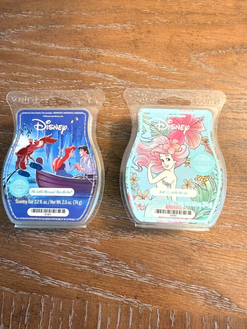 Scentsy Wax Bars Disney The Little Mermaid Wax Melts - RETIRED